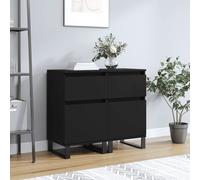 vidaXL Credenze 2 pz Nere 40x35x70 cm in Legno Multistrato