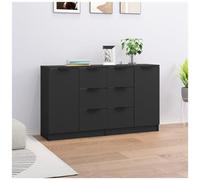 VIDAXL - Credenze 2 Pz Nere 60x30x70 Cm In Legno Multistrato