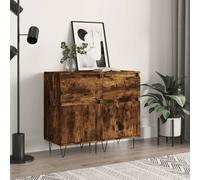 vidaXL Credenze 2 pz Rovere Fumo 40x35x70 cm in Legno Multistrato