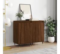 VIDAXL - Credenze 2 Pz Rovere Marrone 40x35x70 Cm In Legno Multistrato