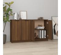 vidaXL Credenze 2 pz Rovere Marrone 60x30x70 cm in Legno Multistrato