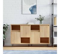 vidaXL Credenze 2 pz Rovere Sonoma in Legno Multistrato