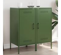 vidaXL Credenze 2 pz Verde Oliva 36x39x79 cm Acciaio