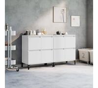 vidaXL Credenze 2pz Bianche 60x35x70 cm in Legno Multistrato