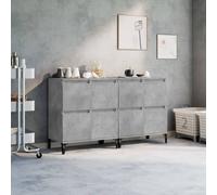 vidaXL Credenze 2pz Grigio Cemento 60x35x70 cm in Legno Multistrato