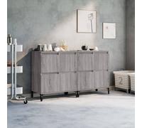 vidaXL Credenze 2pz Grigio Sonoma 60x35x70 cm in Legno Multistrato