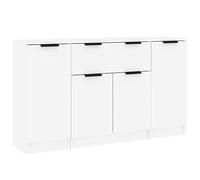 vidaXL Credenze 3 pz Bianco in Legno Multistrato