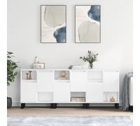 vidaXL Credenze 3 pz Bianco in Legno Multistrato