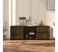 vidaXL Credenze 3 pz Rovere Fumo in Legno Multistrato