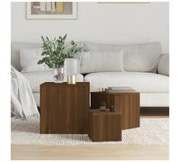 vidaXL Credenze 3 pz Rovere Marrone in Legno Multistrato