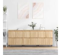 vidaXL Credenze 3 pz Rovere Sonoma in Legno Multistrato