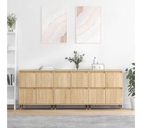 vidaXL Credenze 3 pz Rovere Sonoma in Legno Multistrato