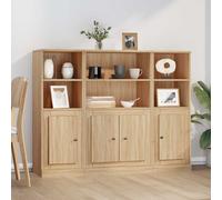 vidaXL Credenze 3 pz Rovere Sonoma in Legno Multistrato