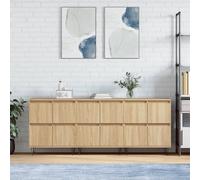 vidaXL Credenze 3 pz Rovere Sonoma in Legno Multistrato