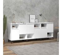 vidaXL Credenze 3pz Bianche 60x35x70 cm in Legno Multistrato