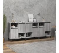 vidaXL Credenze 3pz Grigio Sonoma 60x35x70 cm in Legno Multistrato