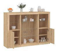 VIDAXL - Credenze Con Luci Led 3 Pz Rovere Sonoma In Legno Multistrato