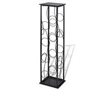 Vidaxl cremagliera supporto per 8 bottiglie di vino del metallo di visualizzazione liquore Home bar