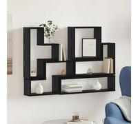 vidaXL Cubo da Parete Rovere nero 96 x 12 x 64 cm Legno multistrato