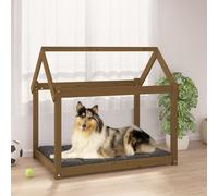 vidaXL Cuccia per Cani Ambra 101x70x90 cm in Legno Massello di Pino