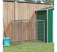 vidaXL Cuccia per Cani Argento 110x110x110 cm in Acciaio