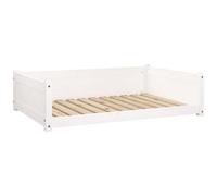 VIDAXL - Cuccia Per Cani Bianca 105,5x75,5x28 Cm Legno Massello Di Pino