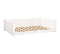 vidaXL Cuccia per Cani Bianca 95,5x65,5x28cm in Legno Massello di Pino