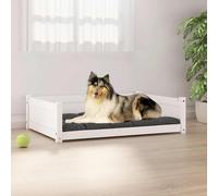 VIDAXL - Cuccia per Cani Bianca 95,5x65,5x28cm in Legno Massello di Pino