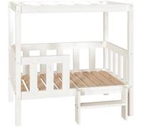 vidaXL Cuccia per Cani Bianco 95,5x73,5x90cm in Legno Massello di Pino