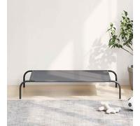 vidaXL Cuccia per Cani Rialzata Grigia 110x65x20cm Tela Oxford/Acciaio