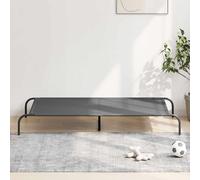 vidaXL Cuccia per Cani Rialzata Grigia 150x90x20cm Textilene e Acciaio