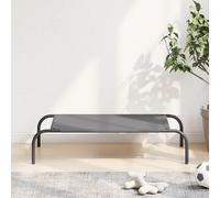 vidaXL Cuccia per Cani Rialzata Grigia 90x50x20 cm Tela Oxford/Acciaio