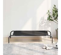 vidaXL Cuccia per Cani Rialzata Nera 110x65x20cm Tela Oxford e Acciaio