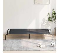 vidaXL Cuccia per Cani Rialzata Nera 150x90x20 cm Textilene e Acciaio