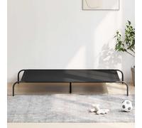 vidaXL Cuccia per Cani Rialzata Nera 150x90x20cm Tela Oxford e Acciaio