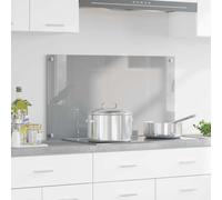 vidaXL Cucina Backsplash Grigio chiaro 90x50x0.6 cm Vetro temperato
