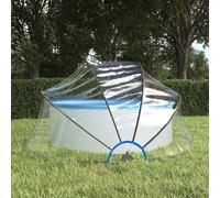 vidaXL Cupola per piscina rotonda 315x158 cm PVC