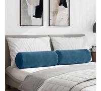 vidaXL Cuscini a rullo 2 pcs Blu Ø 25 x 70 cm Tessuto in Cords