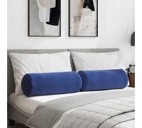 vidaXL Cuscini a Rullo 2 PCS Blu Polizia Ø 25 x 70 cm Tessuto in Cords, Cuscini cilindrici per Il Salotto, federe Removibili, Decorazione Comfy, Cuscini Eleganti