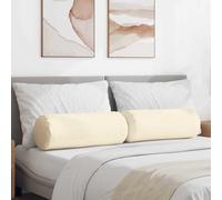 vidaXL Cuscini a rullo 2 pcs Crema Ø 25 x 70 cm Tessuto in Cords