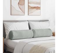 vidaXL Cuscini a rullo 2 pcs Grigio chiaro Ø 25 x 70 cm