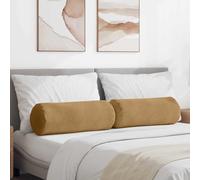 vidaXL Cuscini a rullo 2 pcs Marrone Ø 25 x 70 cm Tessuto in Cords