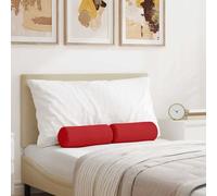 vidaXL Cuscini a Rullo 2 PCS Rosso Ø 15 x 40 cm Tessuto, Cuscini cilindrici Comodi, federe Rimovibili, bolsters Decorativi, Cuscini Multiuso per Soggiorno e Arredamento