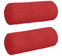 vidaXL Cuscini a rullo 2 pcs Rosso Ø 15 x 40 cm Tessuto