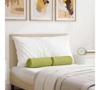 vidaXL Cuscini a Rullo 2 PCS Verde Chiaro Ø 15 x 40 cm Tessuto, Cuscini cilindrici Comodi, federe Rimovibili, bolsters Decorativi, Cuscini Multiuso per Soggiorno e Arredamento