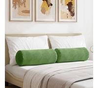 vidaXL Cuscini a rullo 2 pcs Verde chiaro Ø 25 x 70 cm