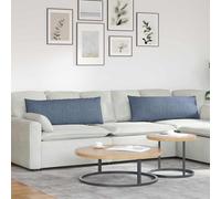 vidaXL Cuscini da Divano 2 pcs Blu 120 x 40 cm Tessuto in Cords