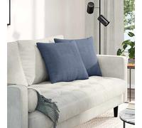 vidaXL Cuscini da Divano 2 pcs Blu 45 x 45 cm Tessuto in Cords