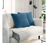 vidaXL Cuscini da Divano 2 pcs Blu 50 x 50 cm Tessuto in Cords