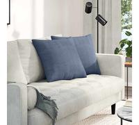 vidaXL Cuscini da Divano 2 pcs Blu 50 x 50 cm Tessuto in Cords